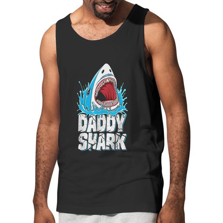 Daddy Shark Fathers Day Gifts Family Matching Dad Men Tank Top