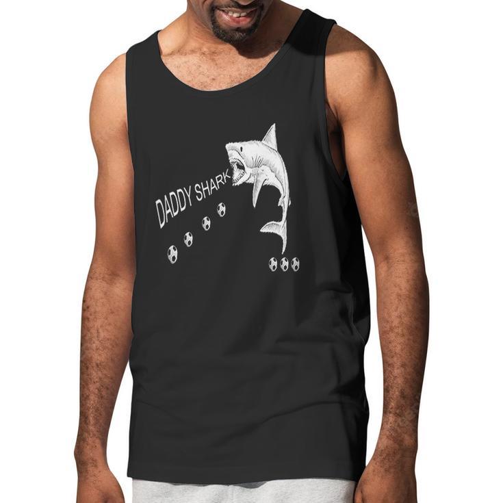 Daddy Shark Loves Football Men Tank Top