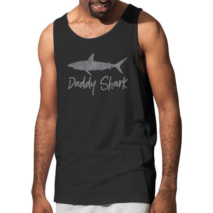 Daddy Shark Matching Family Gift For Dad Papa Father Men Tank Top