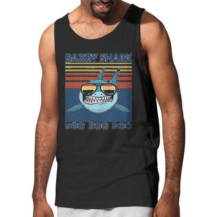 Daddy Shark Wears Sunglasses Dad Birthday Gifts Men Tank Top