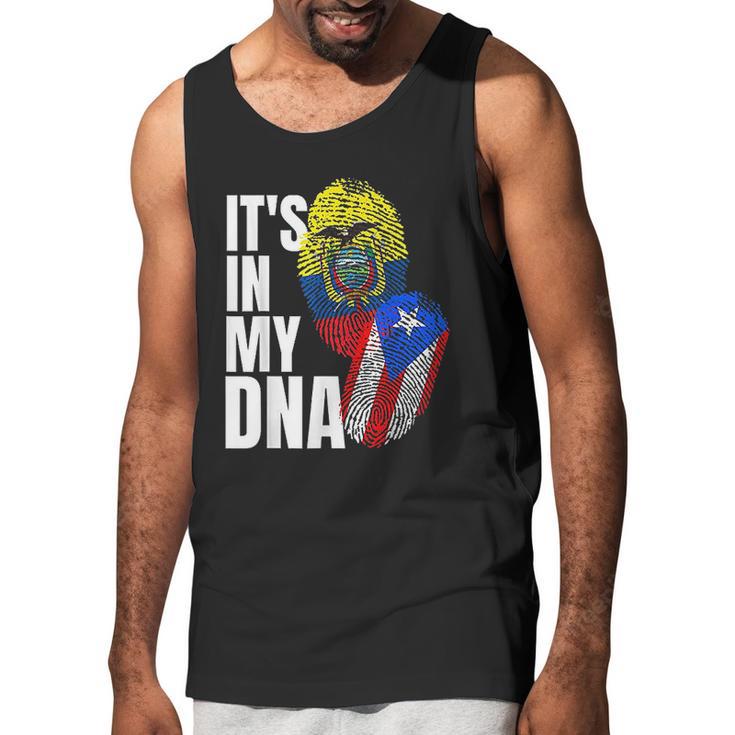 Ecuadorian And Puerto Rican Dna Mix Flag Heritage Gift Men Tank Top