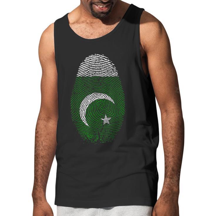 Flag Fingerprint It Is In My Dna Gift For Pakistani Men Tank Top