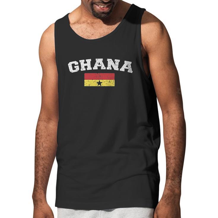 Mens Flag Of Ghana Faded Ghanaian Flag Men Tank Top