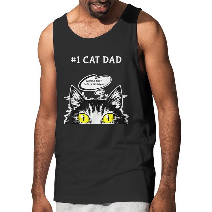 Mens Funny Cat Fathers Day Catnip Crack Cat Weed Best Cat Dad Men Tank Top