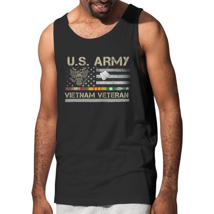 Funny Us Army Vietnam Veteran Usa Flag A Great Gift For Veteran Vietnam Army Men Tank Top