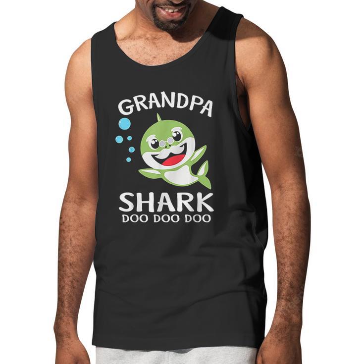 Grandpa Shark Funny Fathers Day Men Tank Top