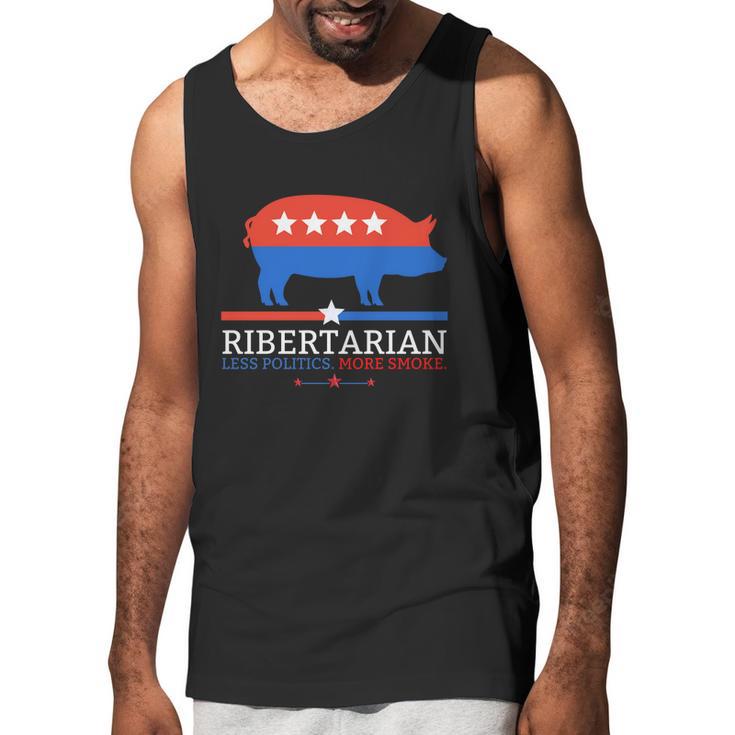 Grilling Dad Bbq Ribertarian Funny Politics Fathers Day Cute Gift Men Tank Top