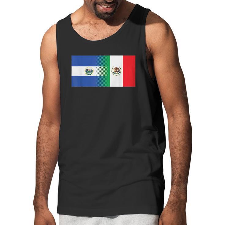 Half Mexican Half Salvadorian Flag Mexico El Salvador Men Tank Top