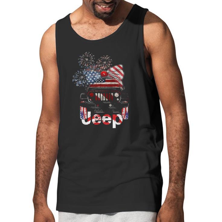 Jeep 4Th Of July American Flag Independence Men Tank Top