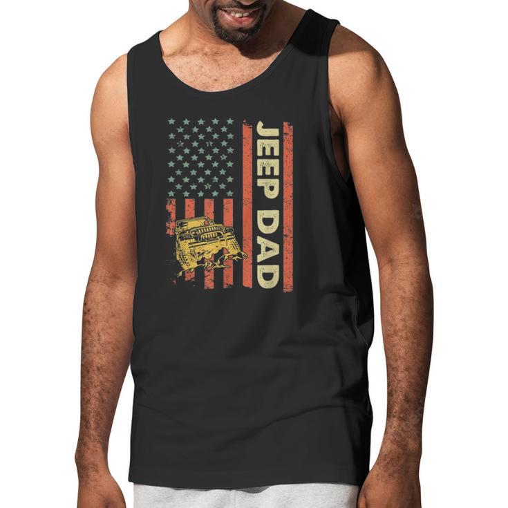 Jeep Dad American Flag Fars Day 4Th Of July Men Tank Top