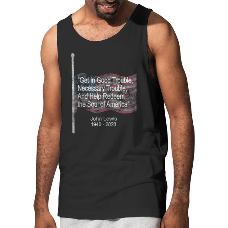 John Lewis Good Trouble American Flag Men Tank Top