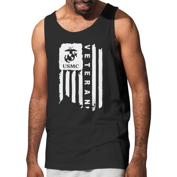 Marine Corps Usmc Veteran Us Flag Graphic Design Printed Casual Daily Basic Men Tank Top