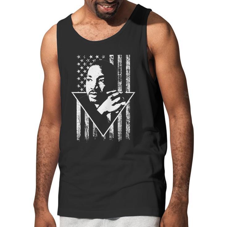 Martin Luther King Jr Distressed Usa Flag Men Tank Top