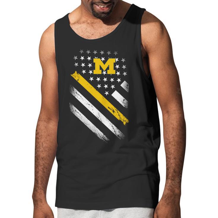 Michigan Wolverines Flag Men Tank Top