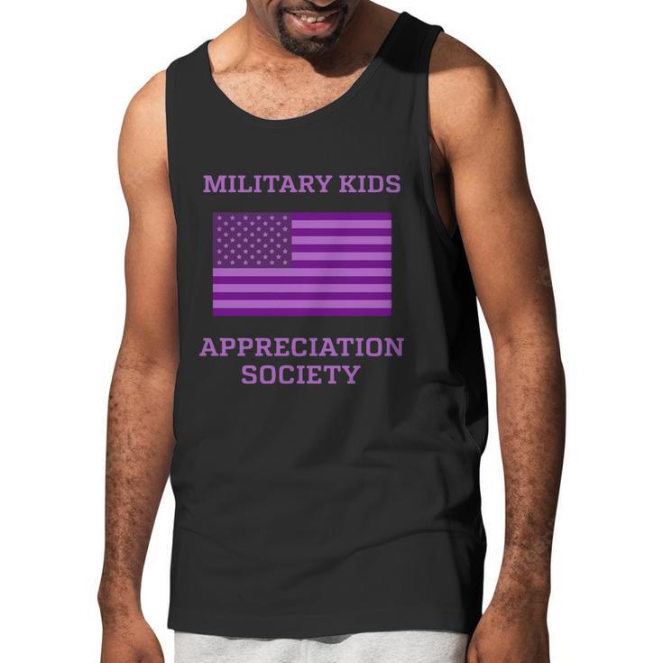 Military Kids Appreciation Society Veteran Of Us Army American Flag Graphic Design Printed Casual Daily Basic Men Tank Top