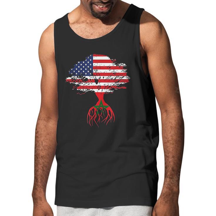 Moroccan Roots American Flag Morocco Gifts Men Tank Top