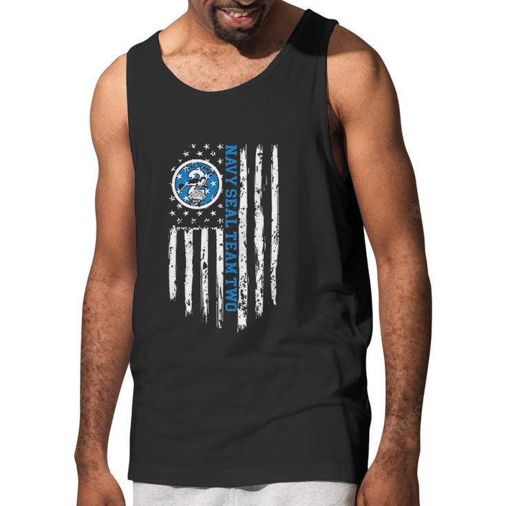 Navy Seal Team 2 American Flag Men Tank Top