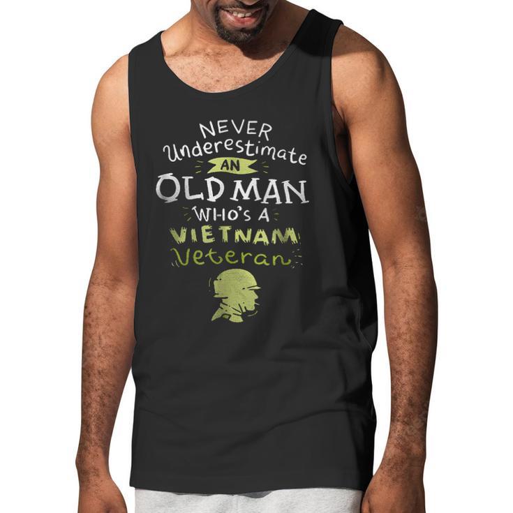 Old Man Vietnam Veteran Aesthetic Gift 2022 Men Tank Top