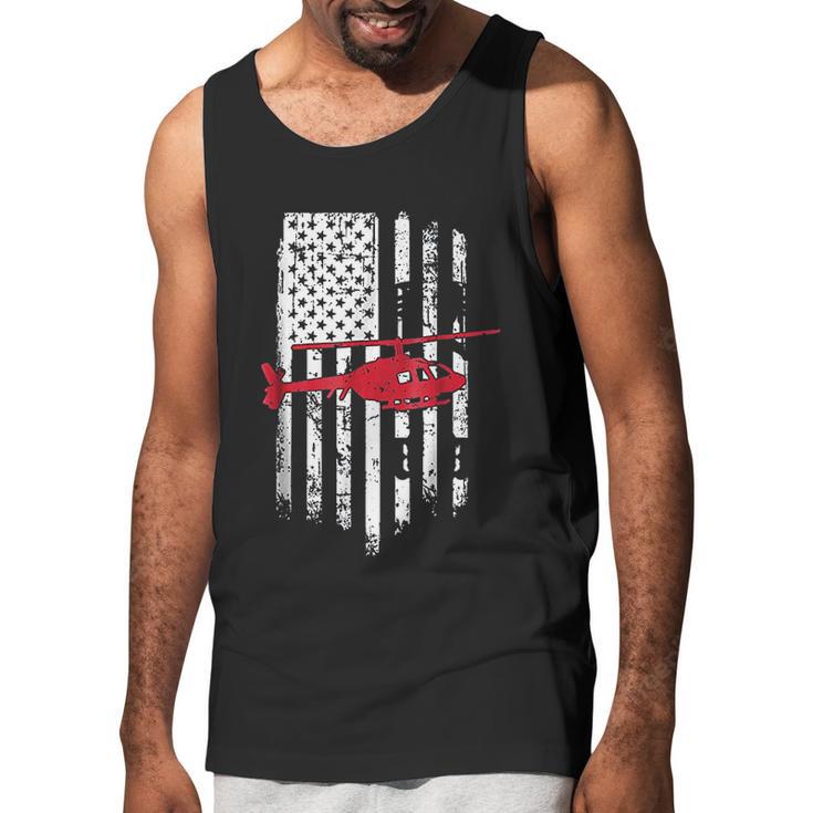 Patriotic Helicopter Flag Helicopter Pilot Gifts Men Tank Top