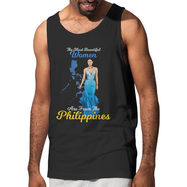 Philippines Pinay Filipina Pride Proud Flag Beautiful Woman Men Tank Top