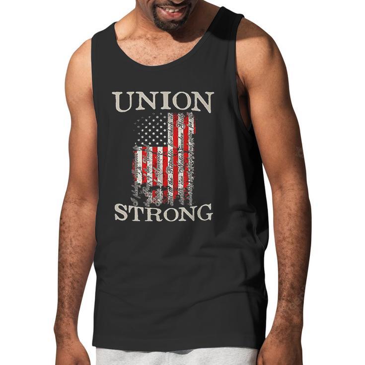 Pro Workers American Union Strong Pledge Allegiance To Flag Men Tank Top