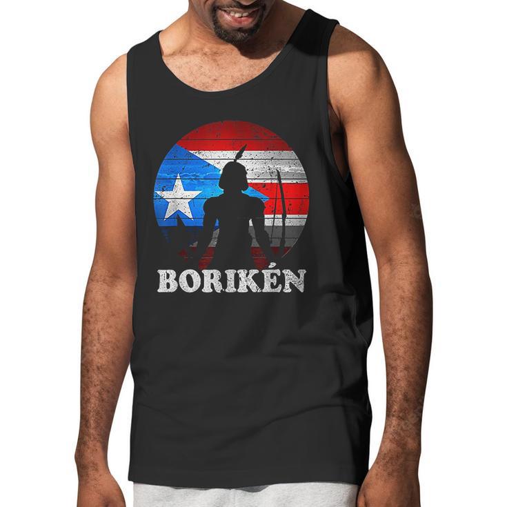 Puerto Rican Flag Taino Sun Boriken Borinquen Borikua Taino Men Tank Top