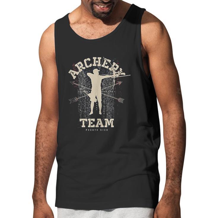 Puerto Rico Archery Team Sports Puerto Rican Flag Men Tank Top