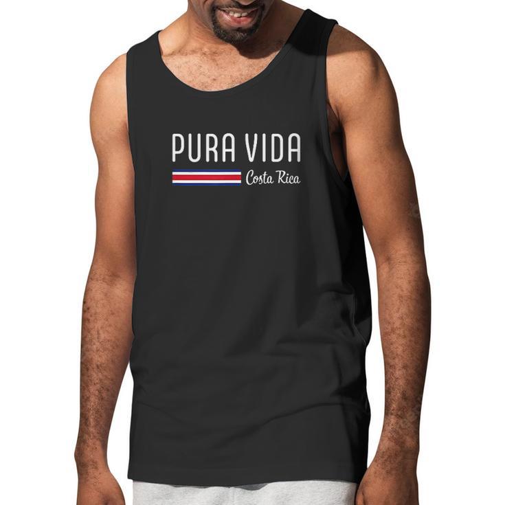 Pura Vida Costa Rica With Costa Rica Flag Men Tank Top