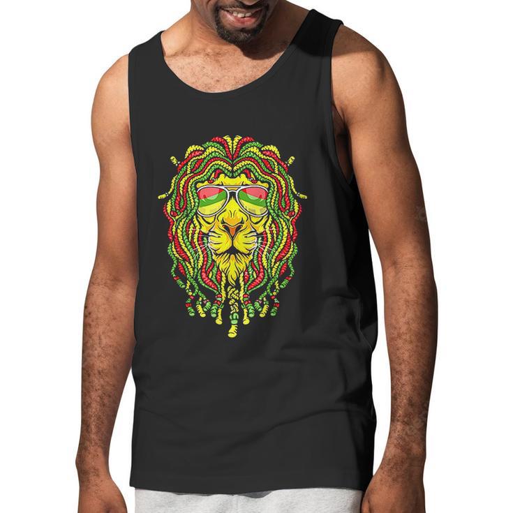 Rastafari Lion Dreadlock Jamaican Flag Reggae Music Rasta Men Tank Top