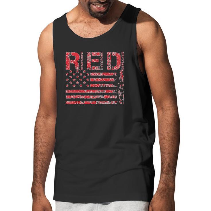 Red Fridays Remember Everyone Deployed American Flag Men Tank Top