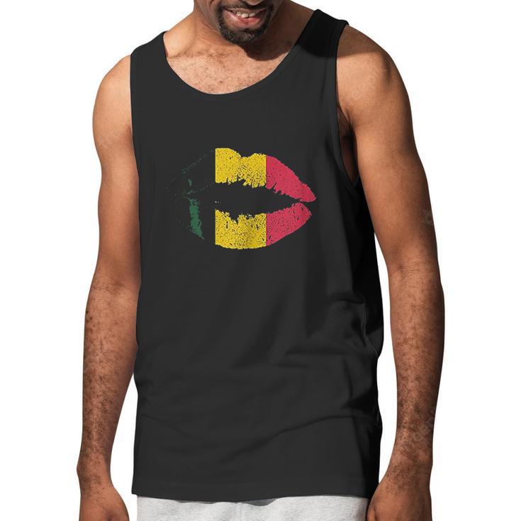 Reggae Kissing Lips Flag Men Tank Top