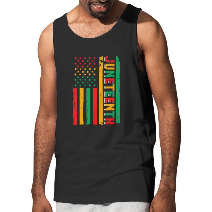 Rero American Flag African American Flag June 19 1865 Graphic Design Printed Casual Daily Basic Men Tank Top