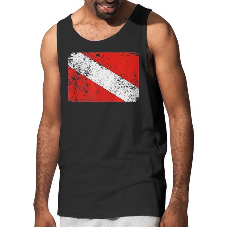 Retro Diver Down Flag Vintage Style Scuba Men Tank Top