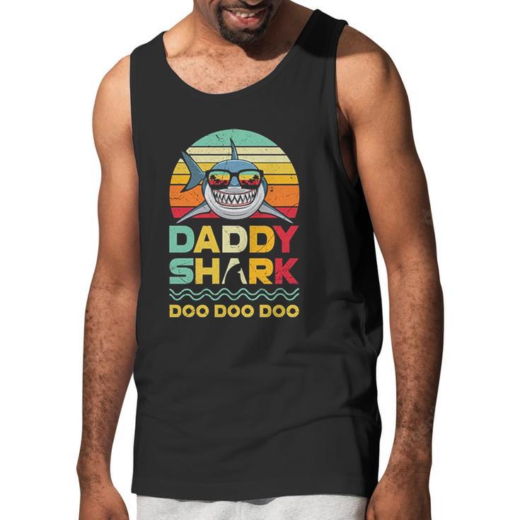 Retro Vintage Daddy Shark Doo Doo Men Tank Top