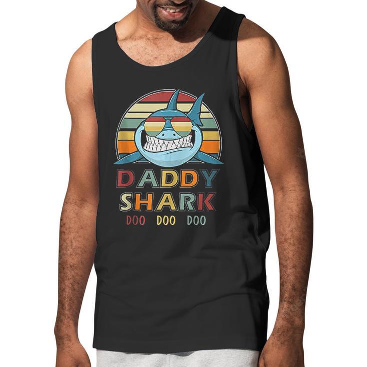 Retro Vintage Daddy Shark Men Tank Top