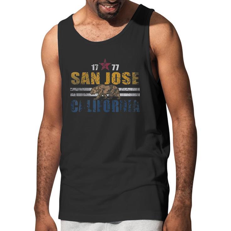 San Jose California Flag Vintage Fade Men Tank Top