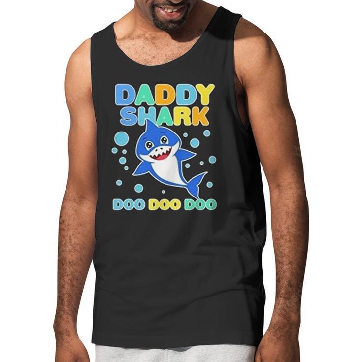 Scary Daddy Shark Doo Doo Doo Dad Birthday Gifts Men Tank Top