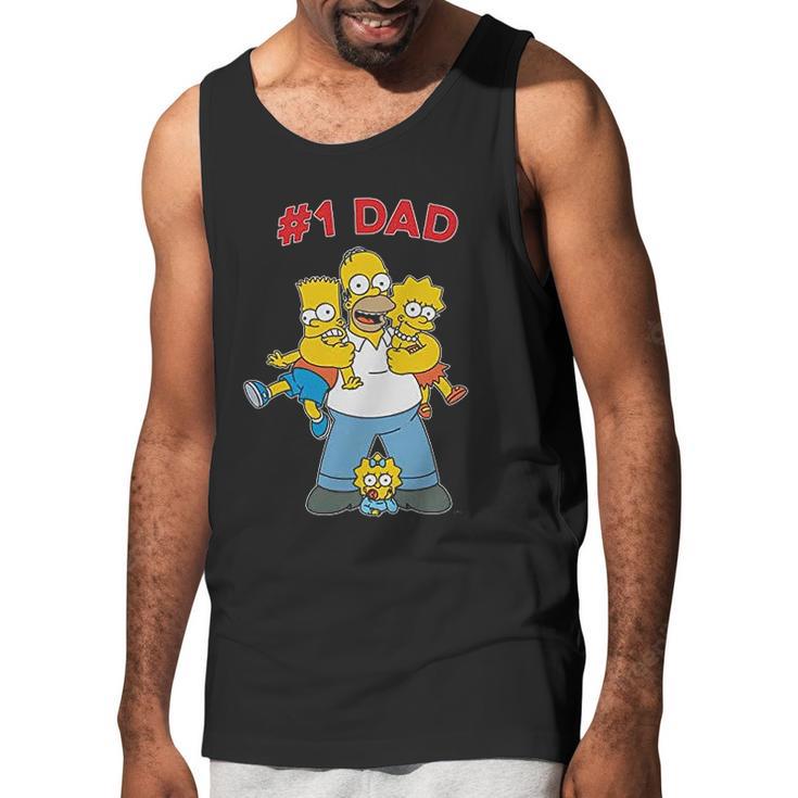 The Simpsons Cuddle Number One Dad Mens Men Tank Top