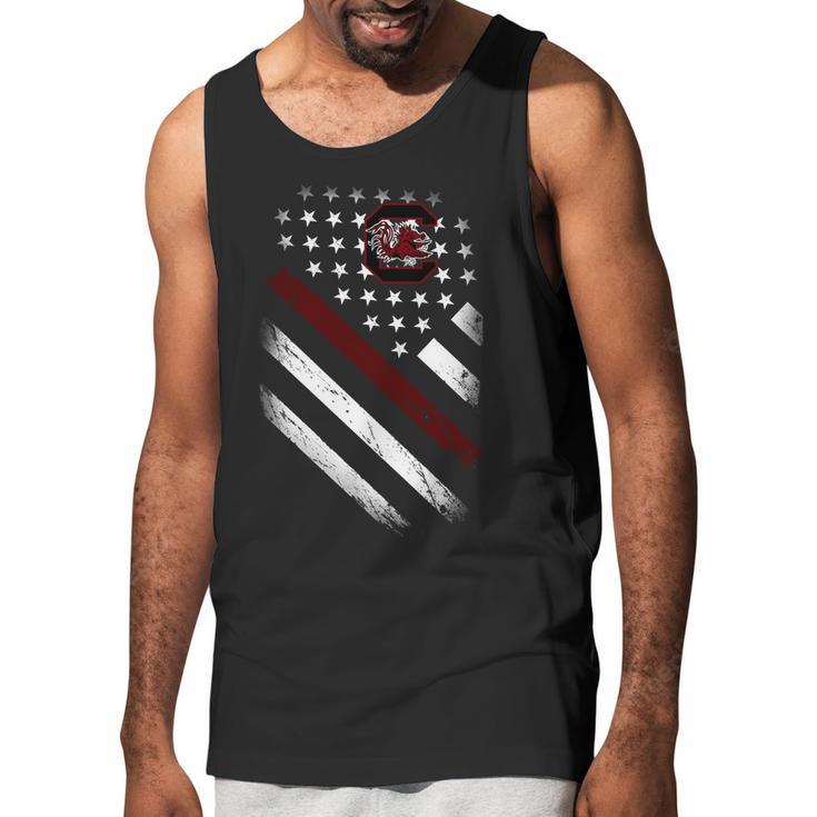 South Carolina Gamecocks American Flag Men Tank Top