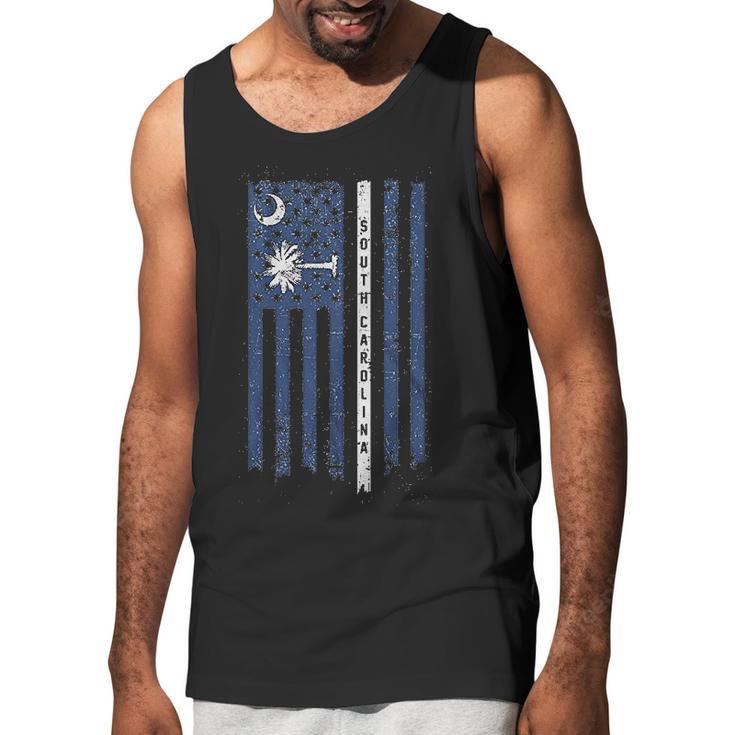 South Carolina State American Flag Men Tank Top