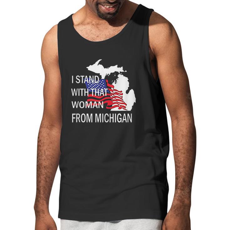 I Stand With That Woman From Michigan State American Flag Men Tank Top