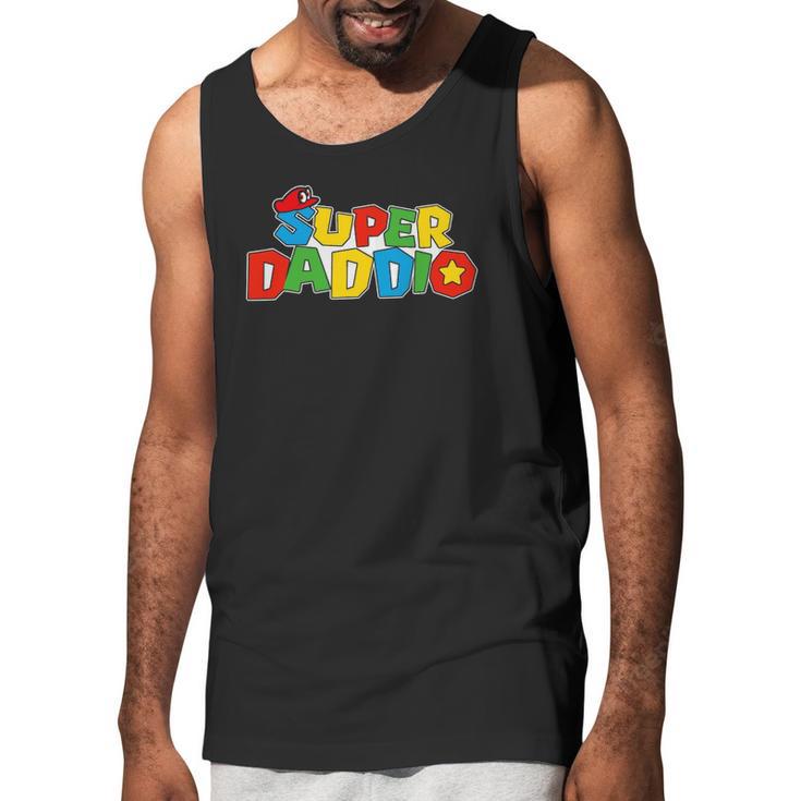 Super-Daddio Funny Dad Daddy Father Video Game Lovers Men Tank Top