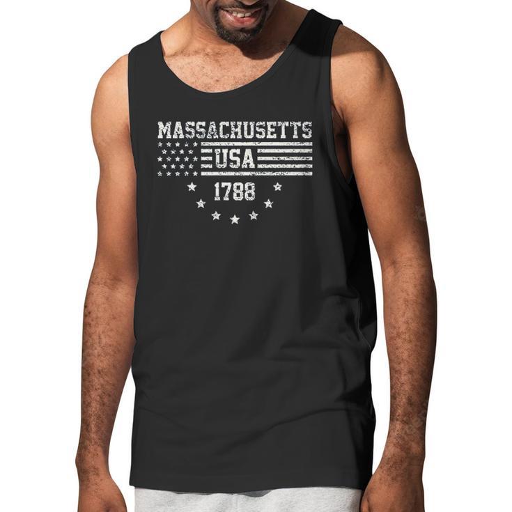 Ugp Campus Apparel Usa Flag Statehood America Founding State Pride Men Tank Top