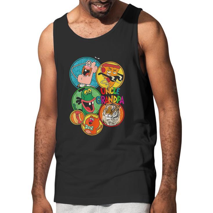 Uncle Grandpa Group Shot Circles Men Tank Top