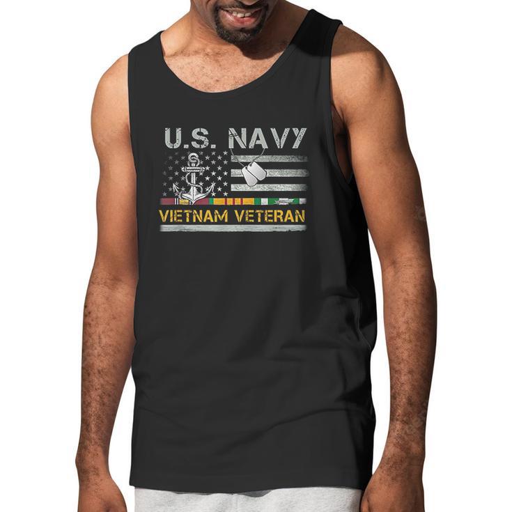 Us Navy Vietnam Veteran Usa Flag Vietnam War Men Tank Top