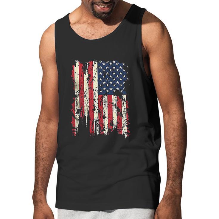 Usa 4Th Of July Patriots American Distressed Flag Men Tank Top