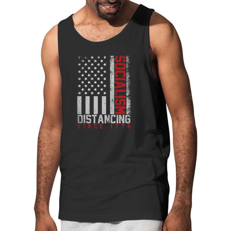 Usa Flag Socialism Distancing Since 1776 Men Tank Top