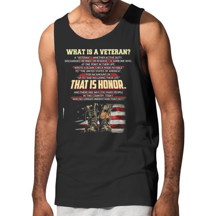 What Is A Veteran That Is Honor 2022 New Gift Men Tank Top