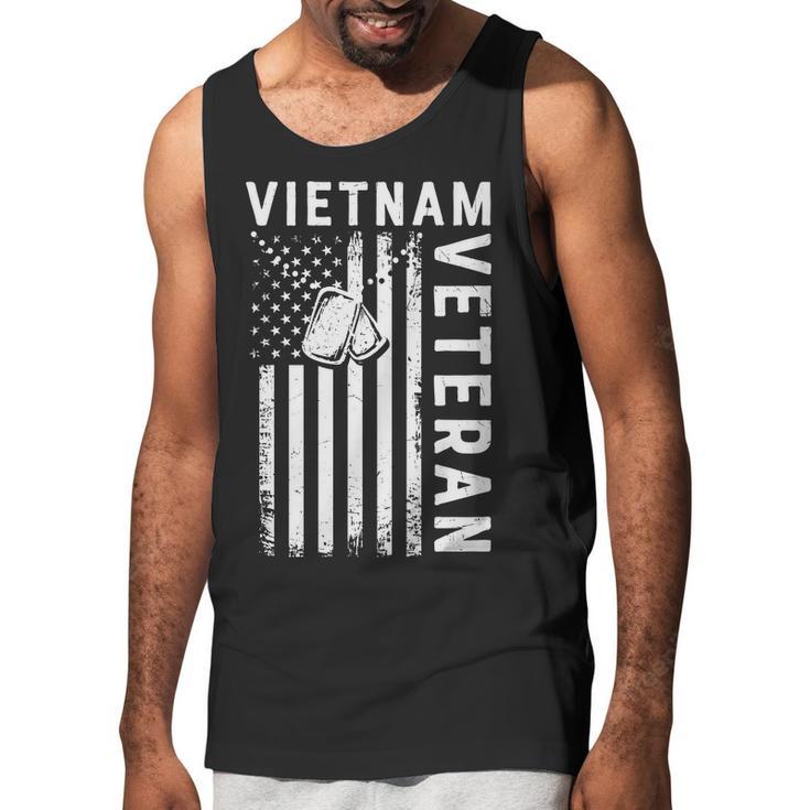 Vietnam Veteran 2022 Black White Great Flag Men Tank Top