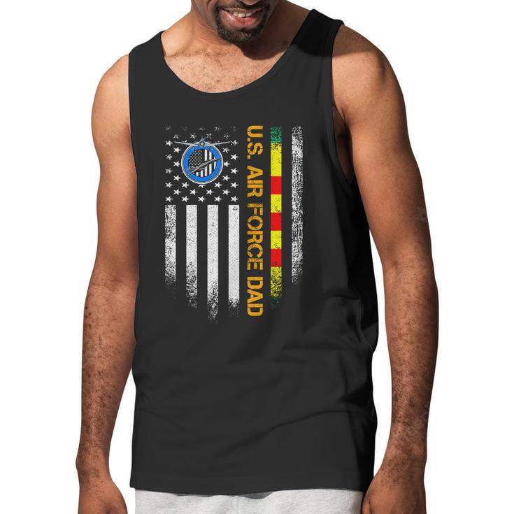 Vintage American Flag Proud Us Air Force Vietnam Veteran Dad Meaningful Gift Men Tank Top